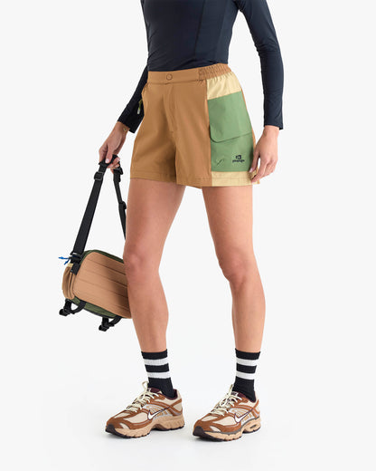 Shorts Raven Feminino - Caramelo e Verde