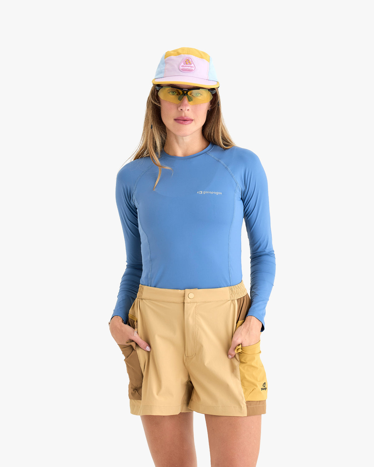 Blusa Segunda Pele UV Vella Feminina - Azul Índigo