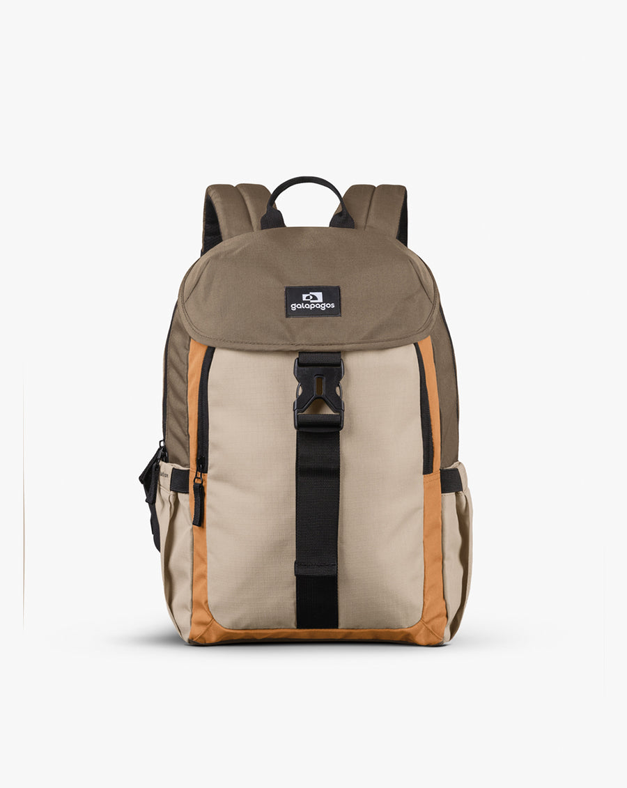 Mochila Gaivota 15L - Marrom, Caramelo e Cáqui - Galapagos Outdoor