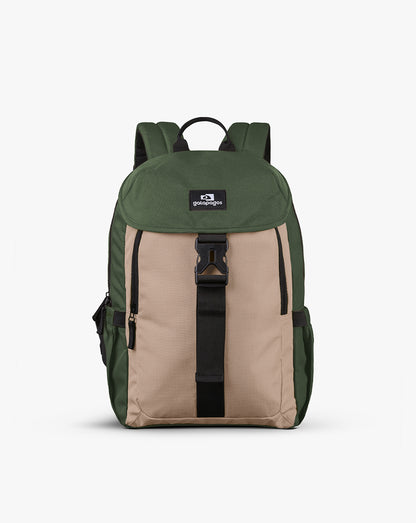 Mochila Gaivota 15L - Ocre e Verde Militar - Galapagos Outdoor