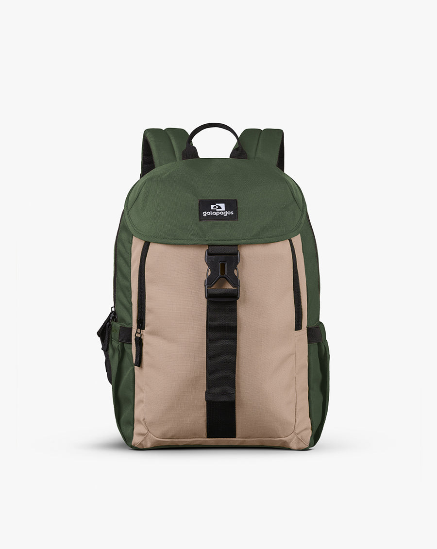 Mochila Gaivota 15L - Ocre e Verde Militar - Galapagos Outdoor