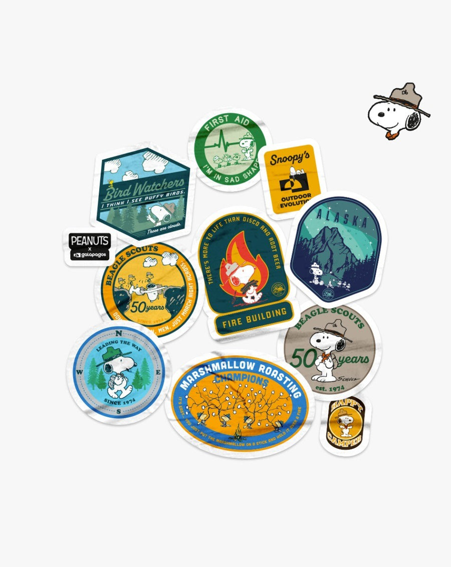 Pack de Adesivos Snoopy Camper - Galapagos Outdoor
