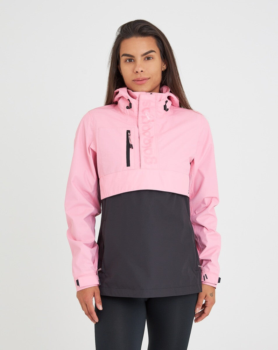 Jaqueta Anorak Impermeável Feminina Snow - Rosa e Preto
