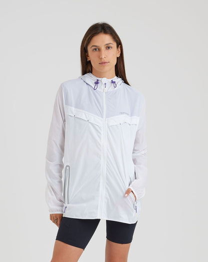 Jaqueta Corta Vento Apex - Branco e Violeta