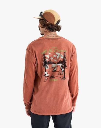 Camiseta Manga Longa Campsite All Gender - Terracota