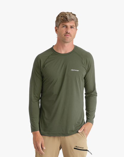 Blusa Segunda Pele UV Vella Masculina - Verde Oliva - Galapagos Outdoor