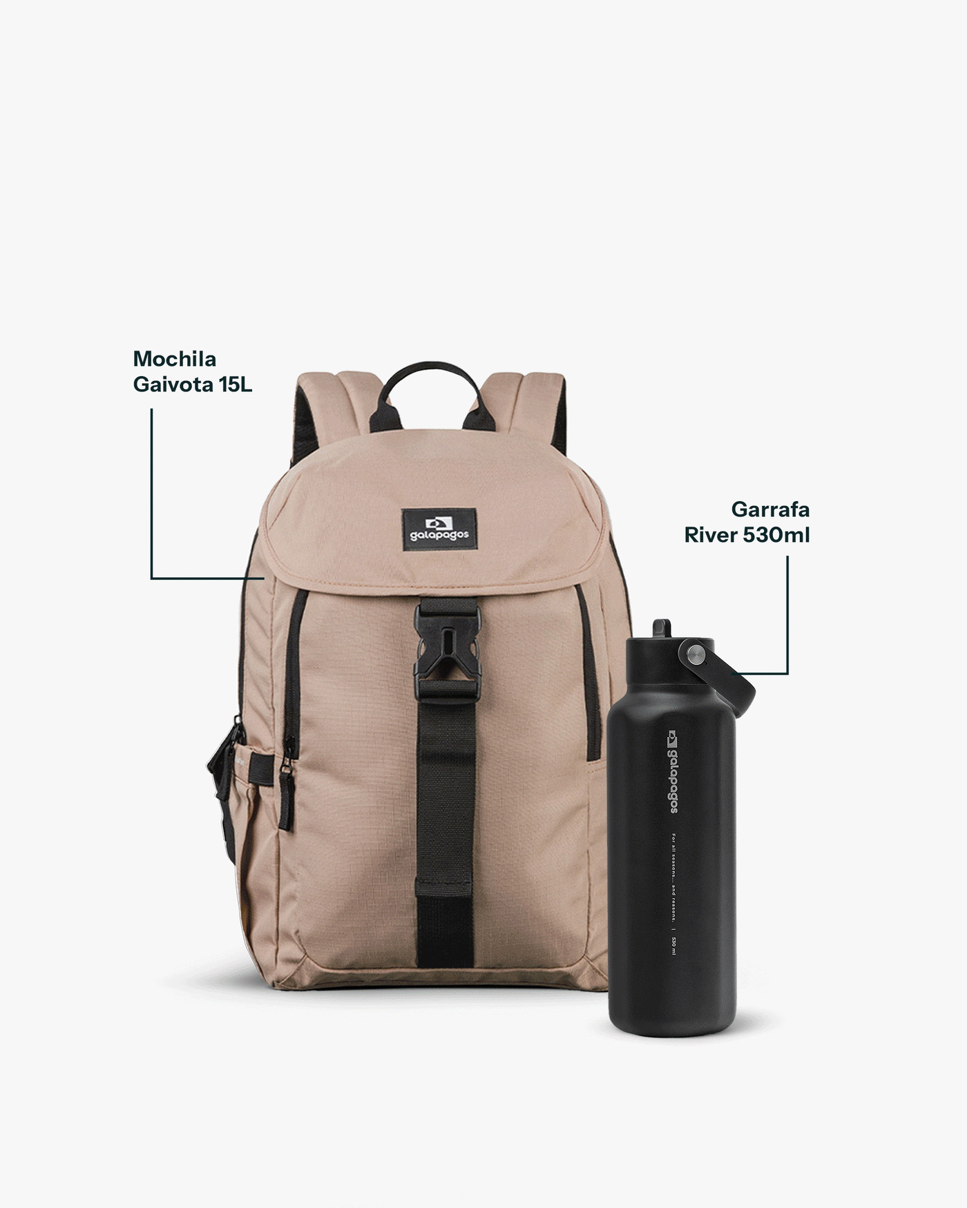 Kit Mochila Gaivota + River 530ml