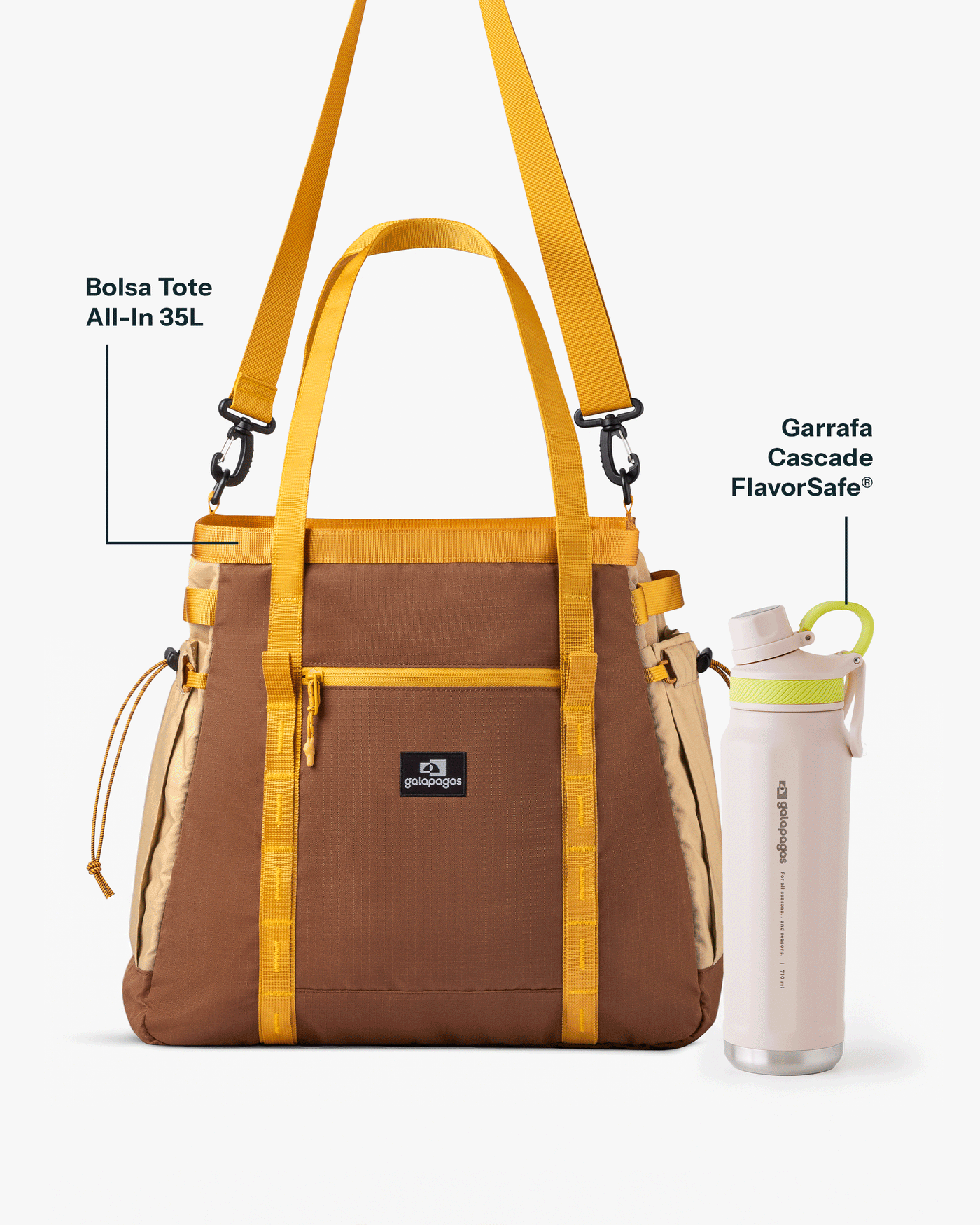 Kit Bolsa Tote All-in + Garrafa Cascade Flavorsafe
