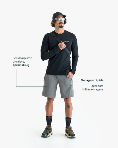 Bermuda Tech Axis Masculina - Cinza