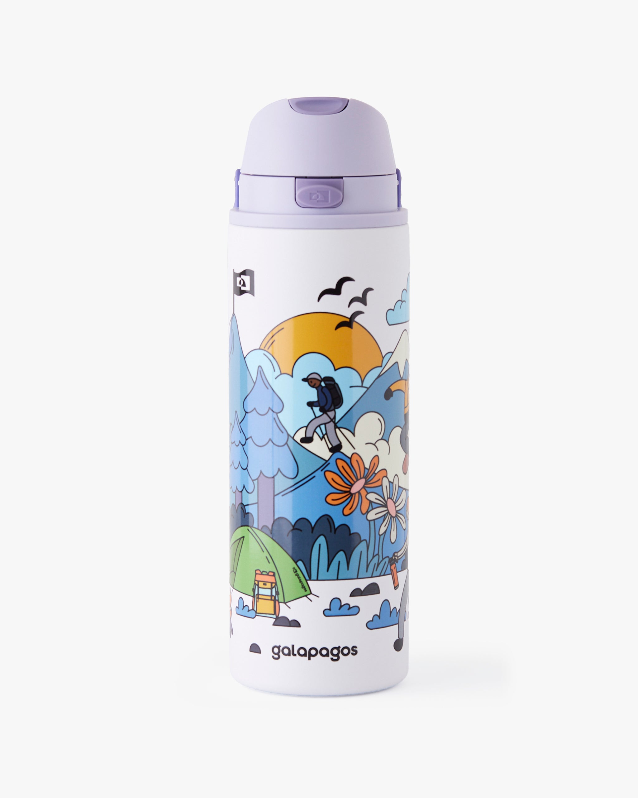 Garrafa Duo Flow Estampada Evolution 710ml - Roxo