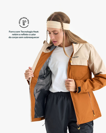Jaqueta Impermeável Darwin Heat Feminina - Terracota
