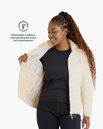 Jaqueta Puffer Ibex Thermolite Heat Feminina - Off White
