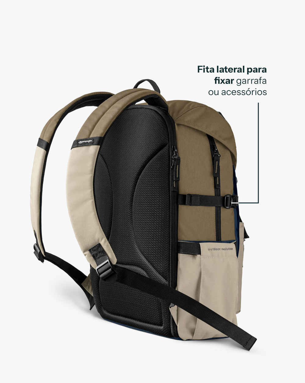 Mochila Pelican 30L - Marrom, Marinho e Cáqui