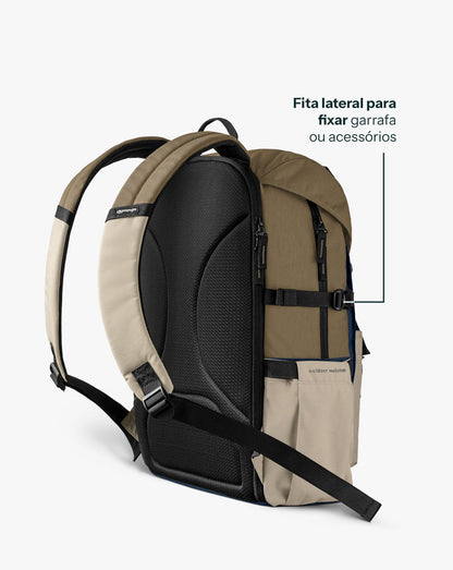 Mochila Pelican 30L - Marrom, Marinho e Cáqui - Galapagos Outdoor
