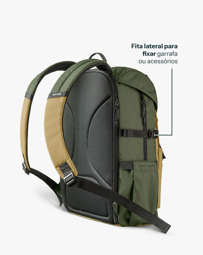 Mochila Pelican 30L - Ocre e Verde Militar - Galapagos Outdoor