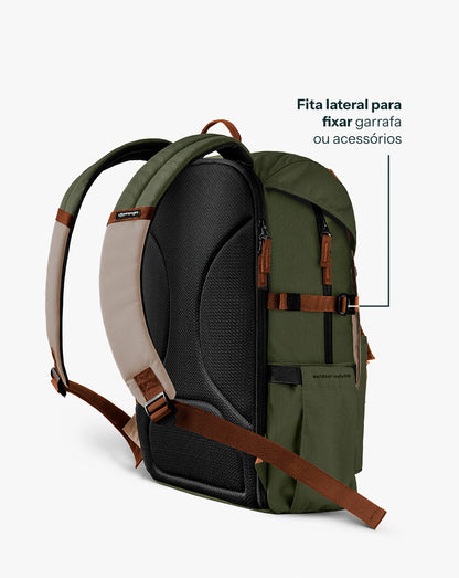 Mochila Pelican 30L - Verde e Cáqui - Galapagos Outdoor