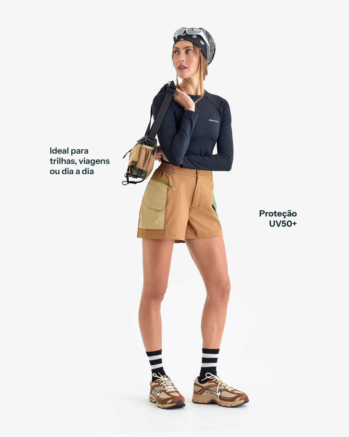 Shorts Raven Feminino - Caramelo e Verde
