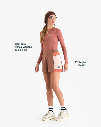 Shorts Raven Feminino - Terracota
