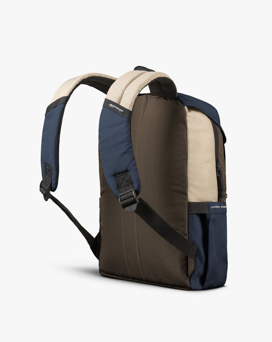 Mochila Gaivota 15L - Marrom, Marinho e Caqui