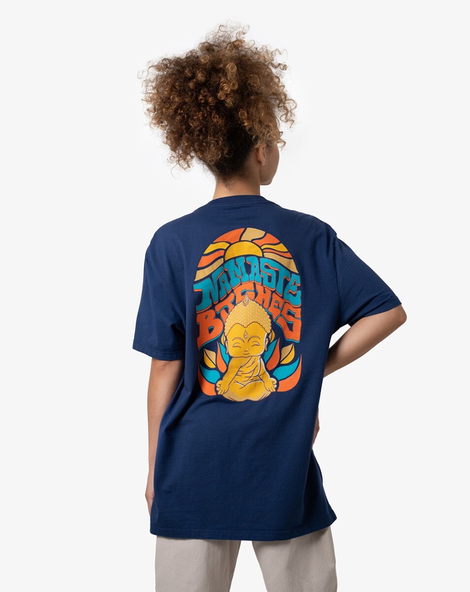 Camiseta All Namastê - Azul Marinho