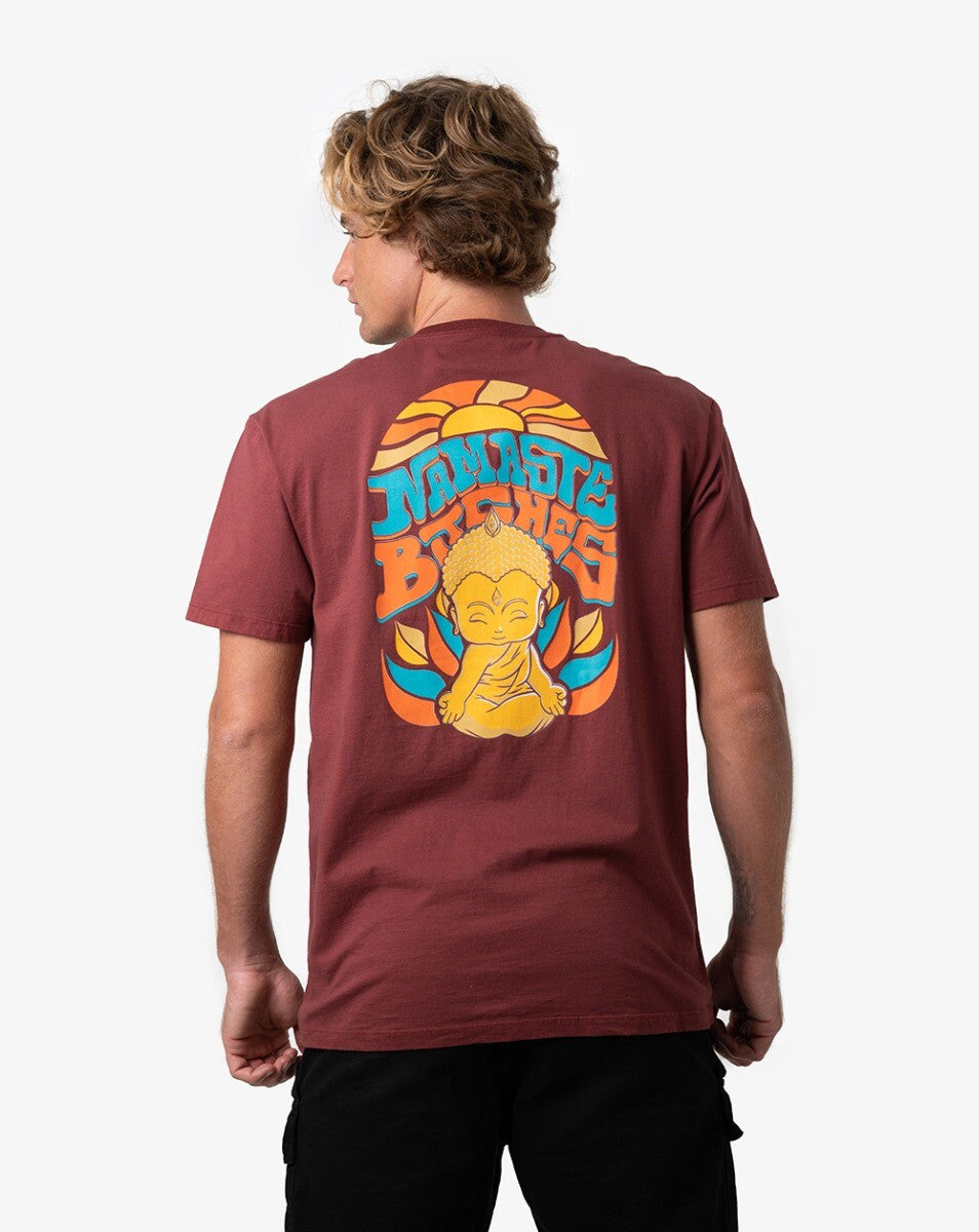 Camiseta All Gender Namastê - Marrom