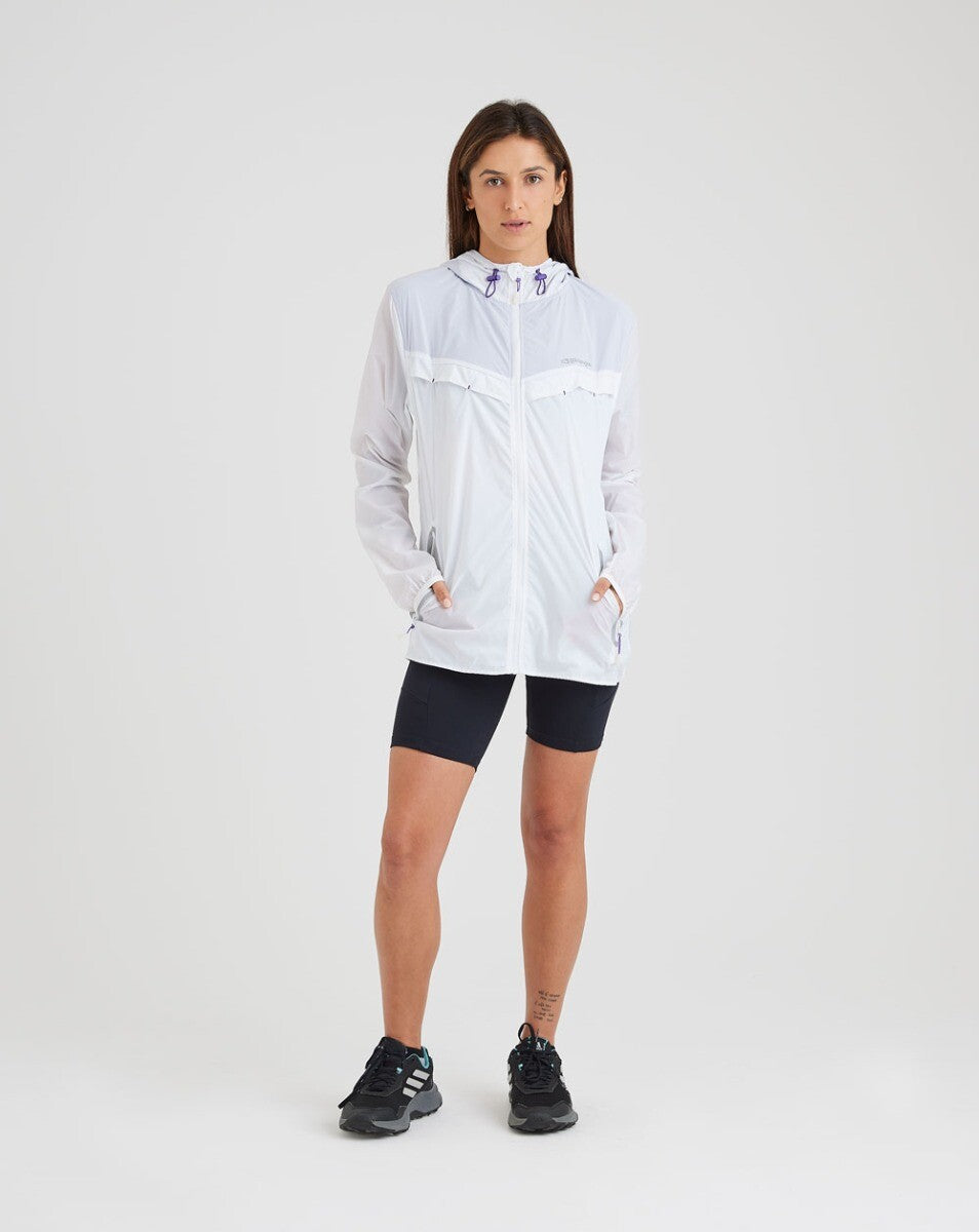 Jaqueta Corta Vento Apex - Branco e Violeta