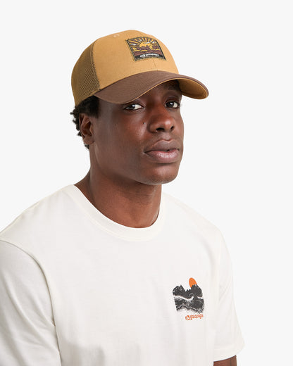Boné Trucker Camp - Ocre e Marrom