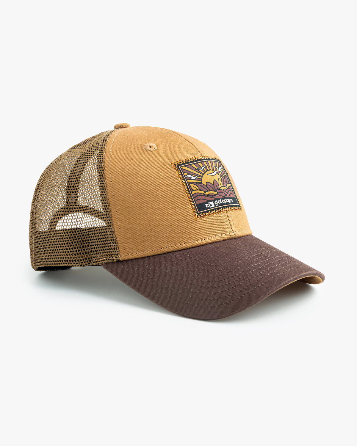 Boné Trucker Camp - Ocre e Marrom