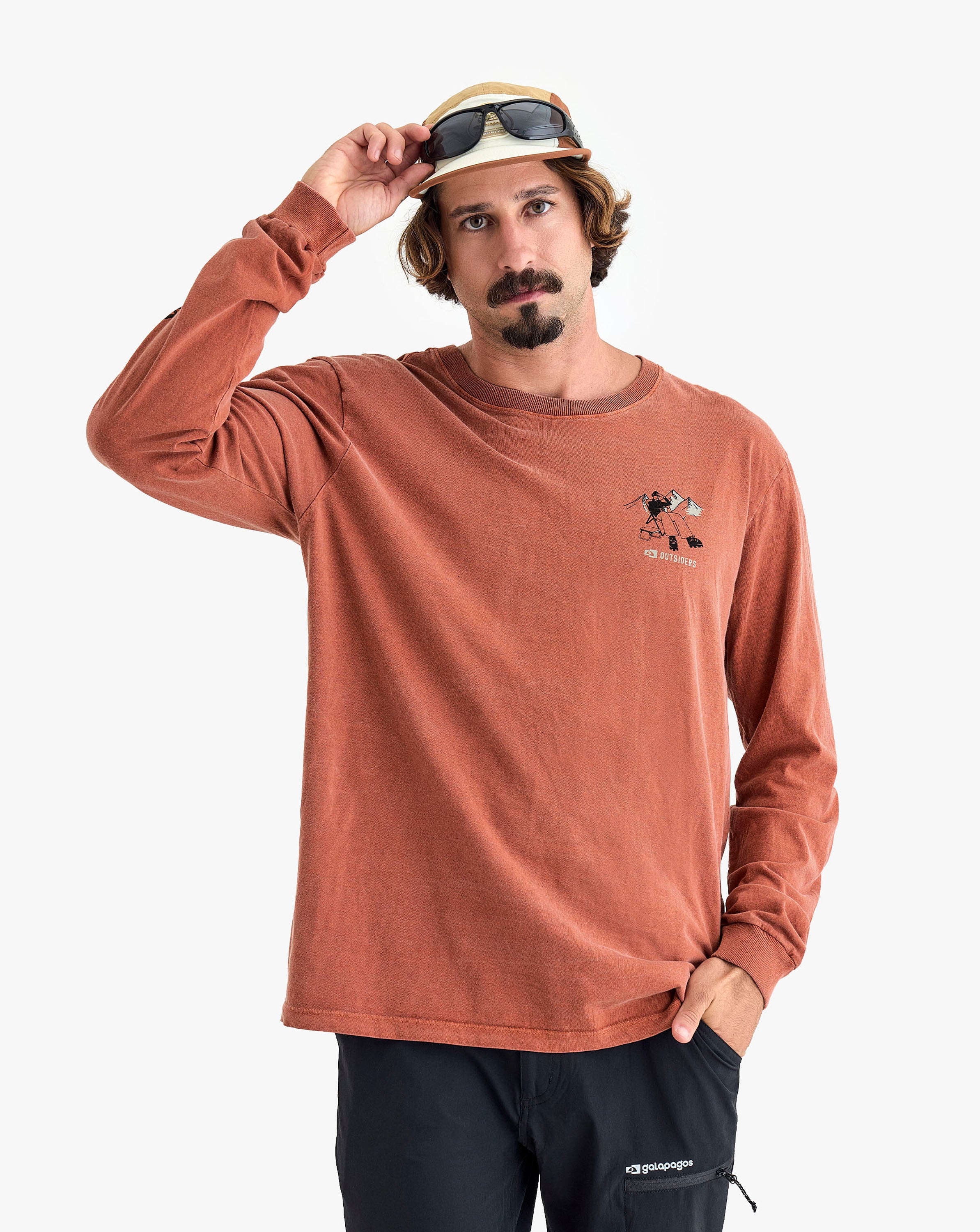 Camiseta Manga Longa Campsite All Gender - Terracota