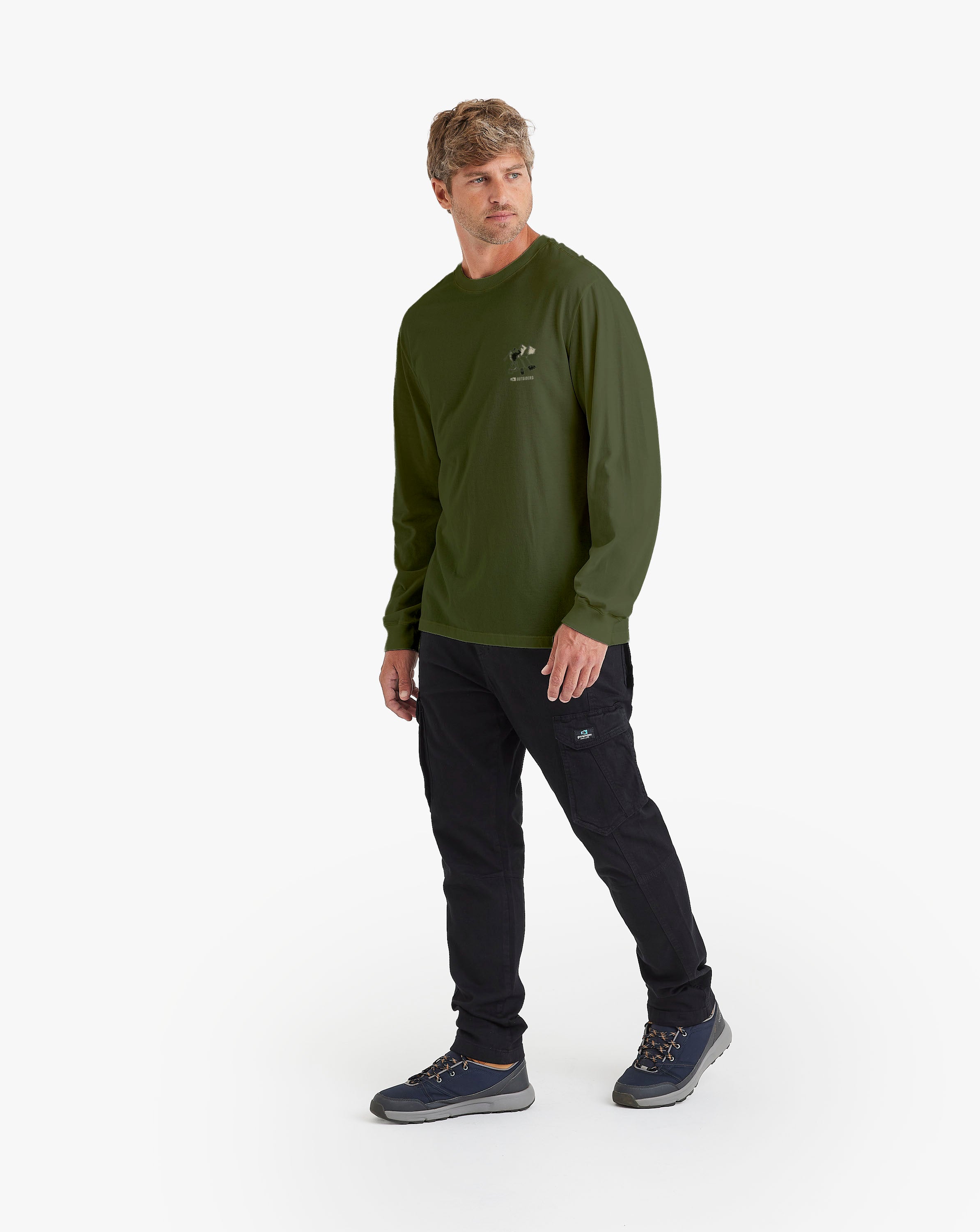 Camiseta Manga Longa Campsite - Verde