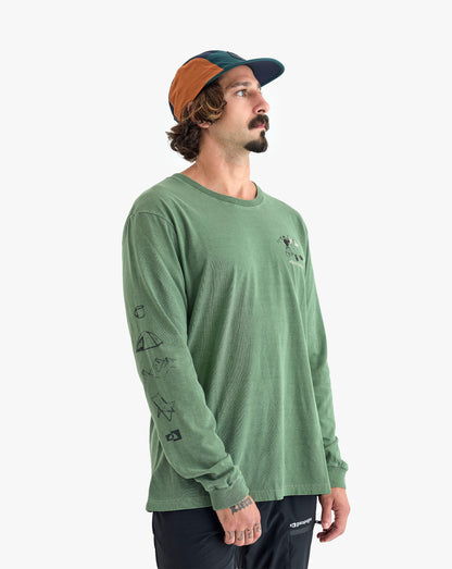 Camiseta Manga Longa Campsite All Gender - Verde