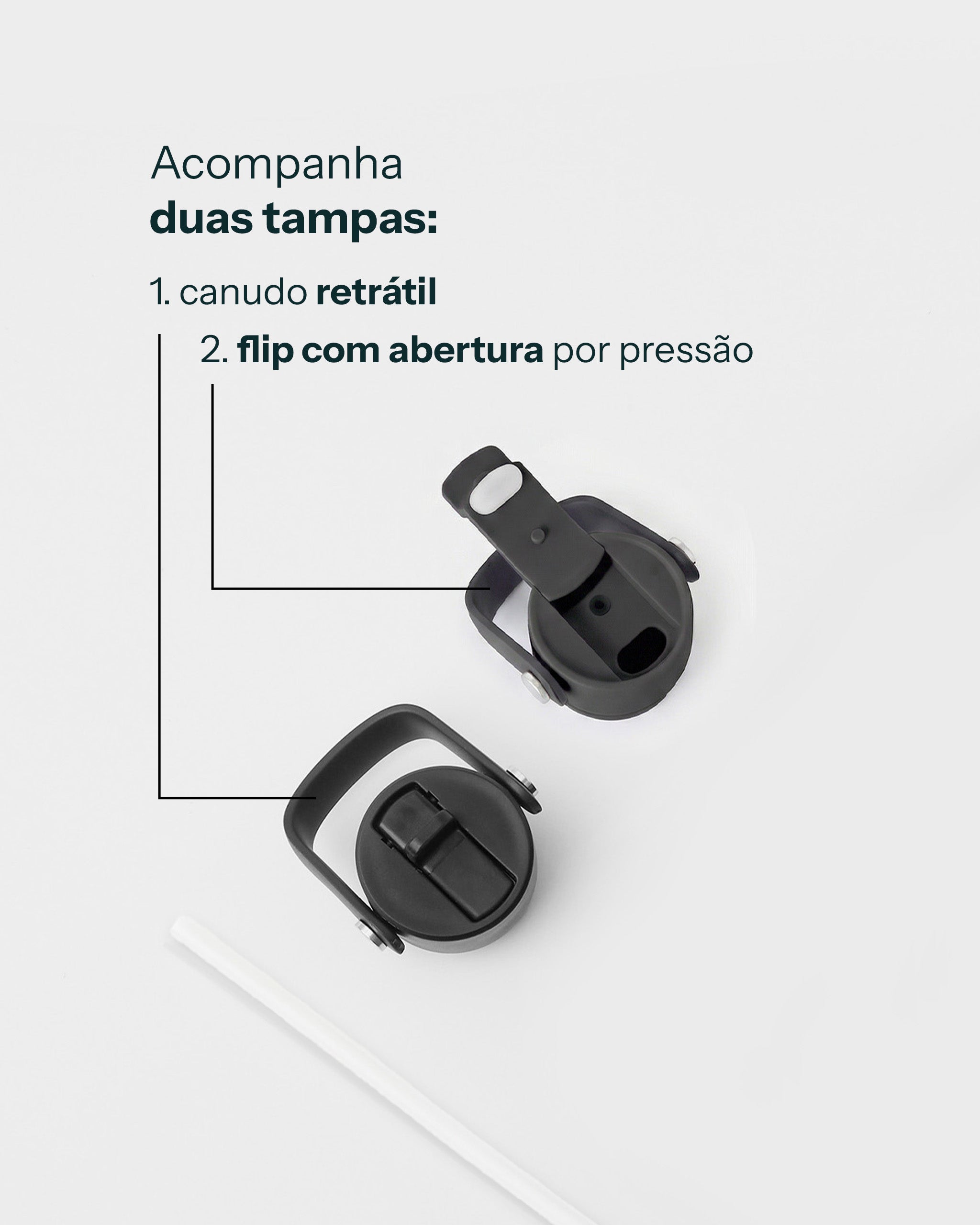 Garrafa River 530ml - Preta