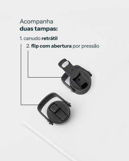 Garrafa River 530ml - Preta