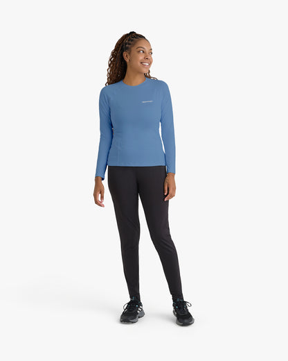 Blusa Segunda Pele UV Vella Feminina - Azul Índigo - Galapagos Outdoor