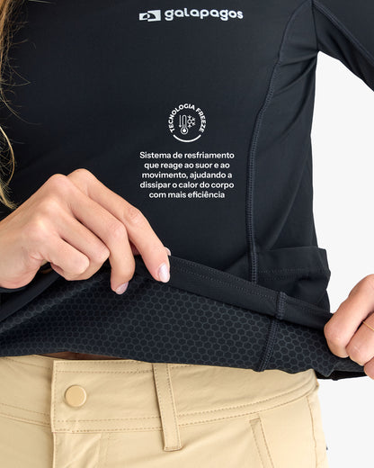 Blusa Segunda Pele Vella Freeze Feminina - Preta