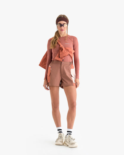 Blusa Segunda Pele UV Vella Feminina - Terracota