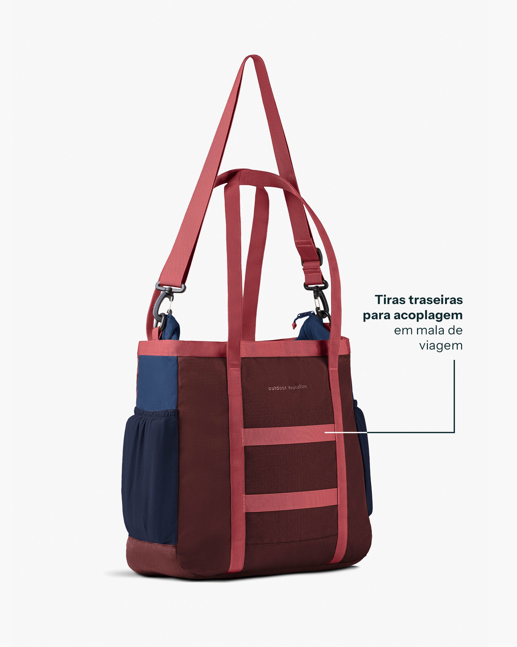 Bolsa Tote All-In Daily 21L - Bordô e Marinho