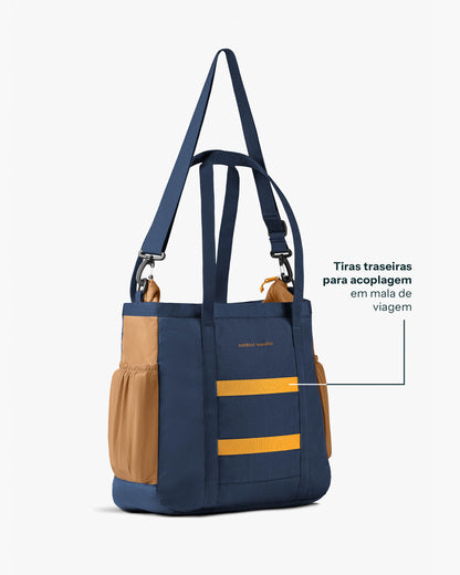 Bolsa Tote All-In Daily 21L - Marinho e Caramelo