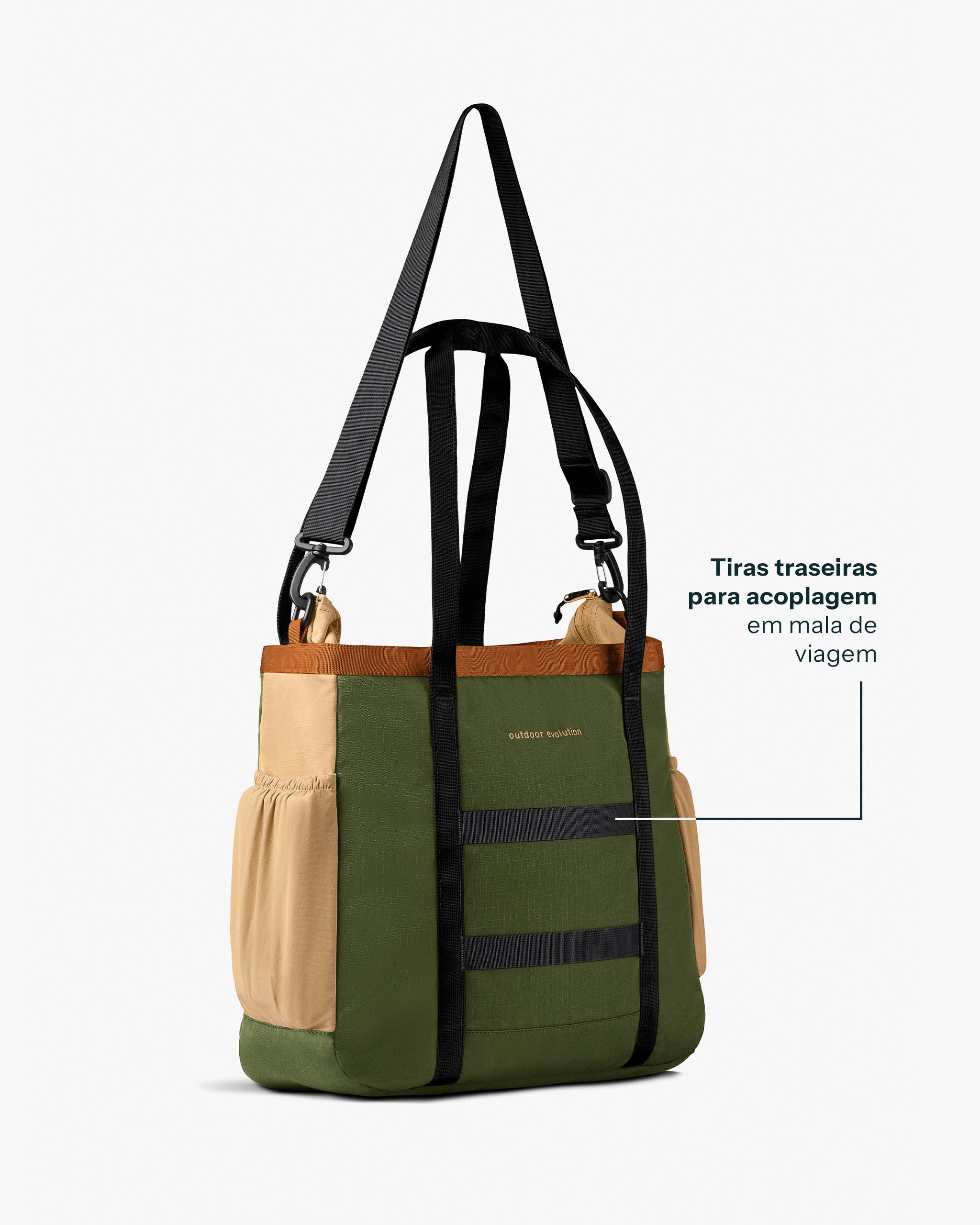 Bolsa Tote All-In Daily 21L - Verde e Cáqui