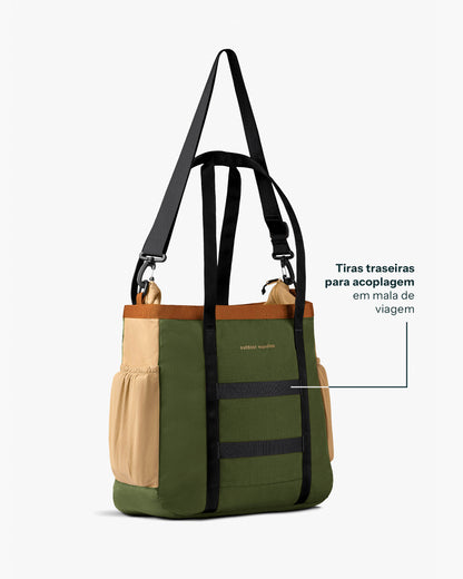 Bolsa Tote All-In Daily 21L - Verde e Cáqui