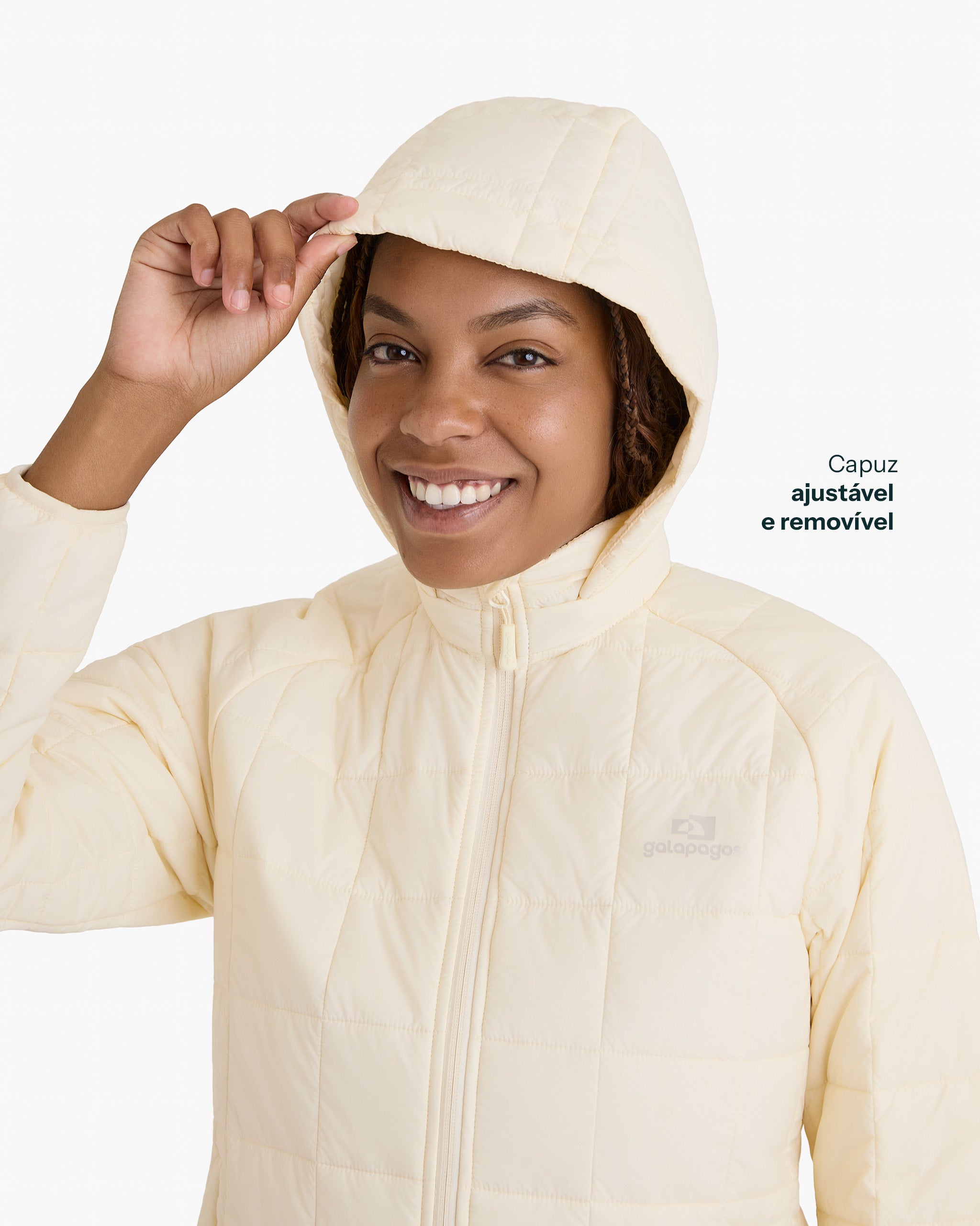 Jaqueta Puffer Ibex Thermolite Heat Feminina - Off White