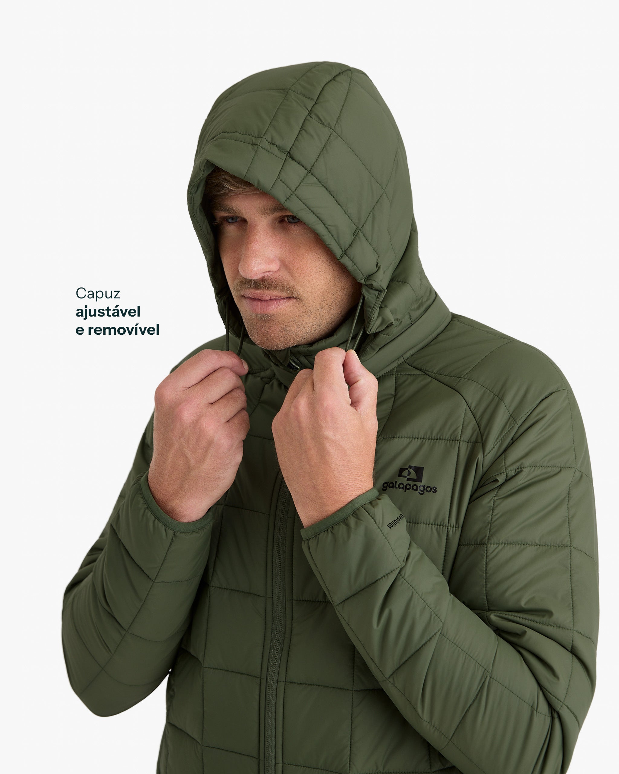 Jaqueta Puffer Ibex Thermolite Heat Masculina - Verde