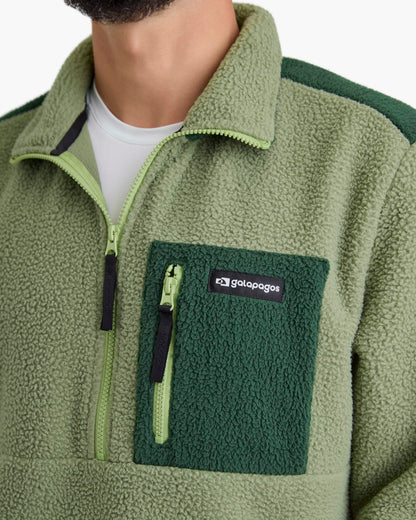 Blusão Fleece Sherpa All Gender - Verde