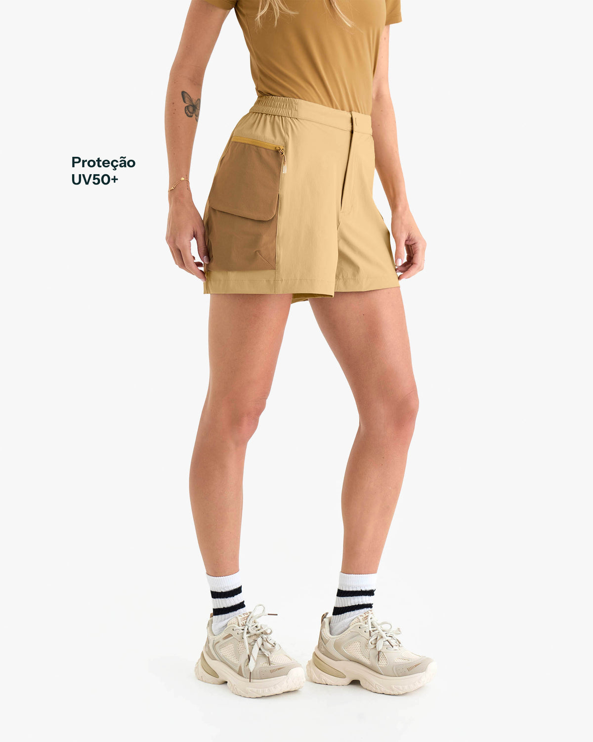 Shorts Raven Feminino - Areia