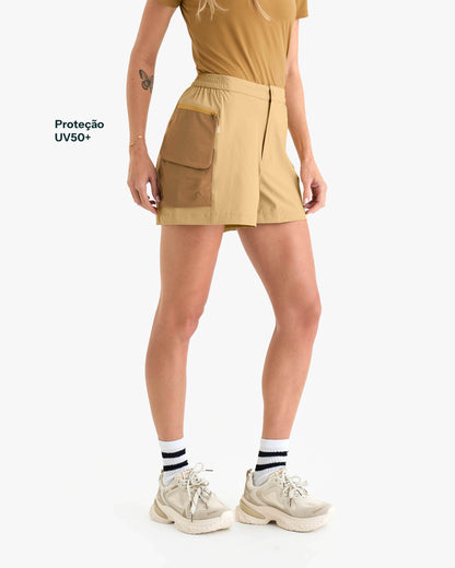 Shorts Raven Feminino - Areia