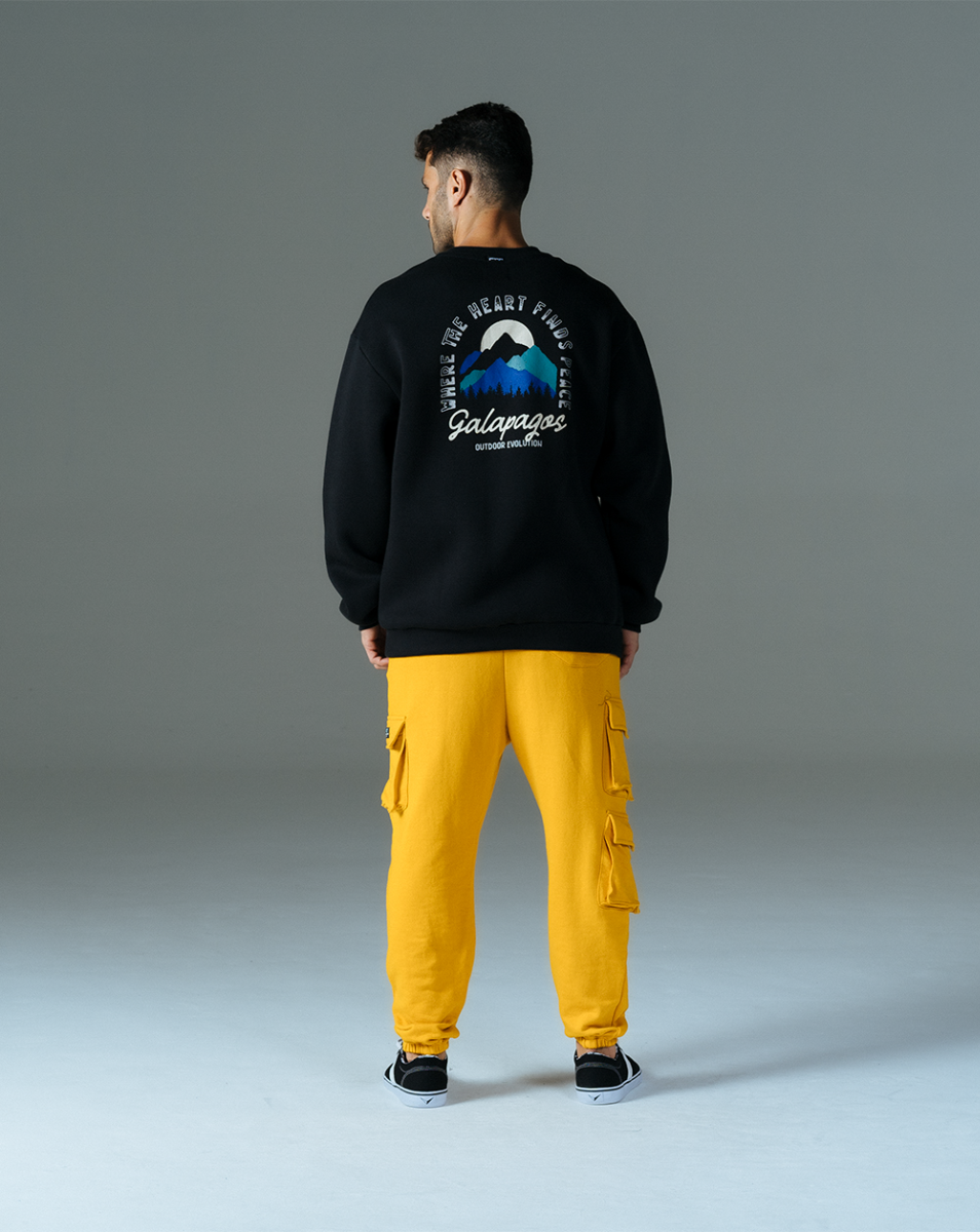 Calça de Moletom Cargo All Gender Crowd - Mostarda