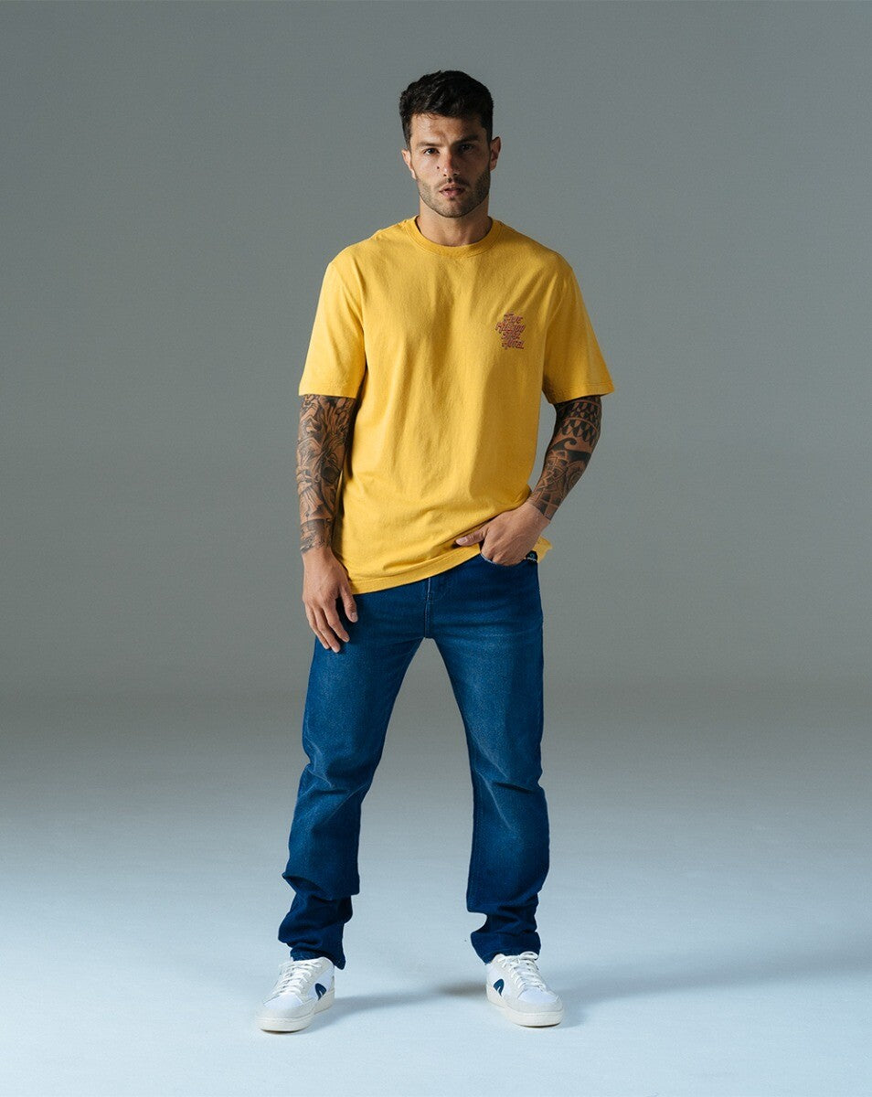 Camiseta Five Stars - Amarelo Açafrão