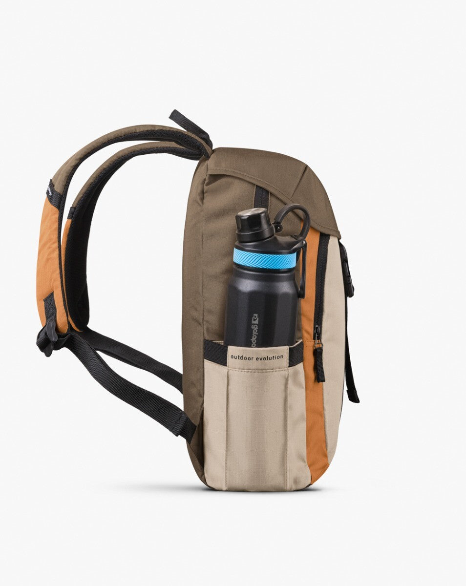 Mochila Gaivota 15L - Marrom, Caramelo e Caqui