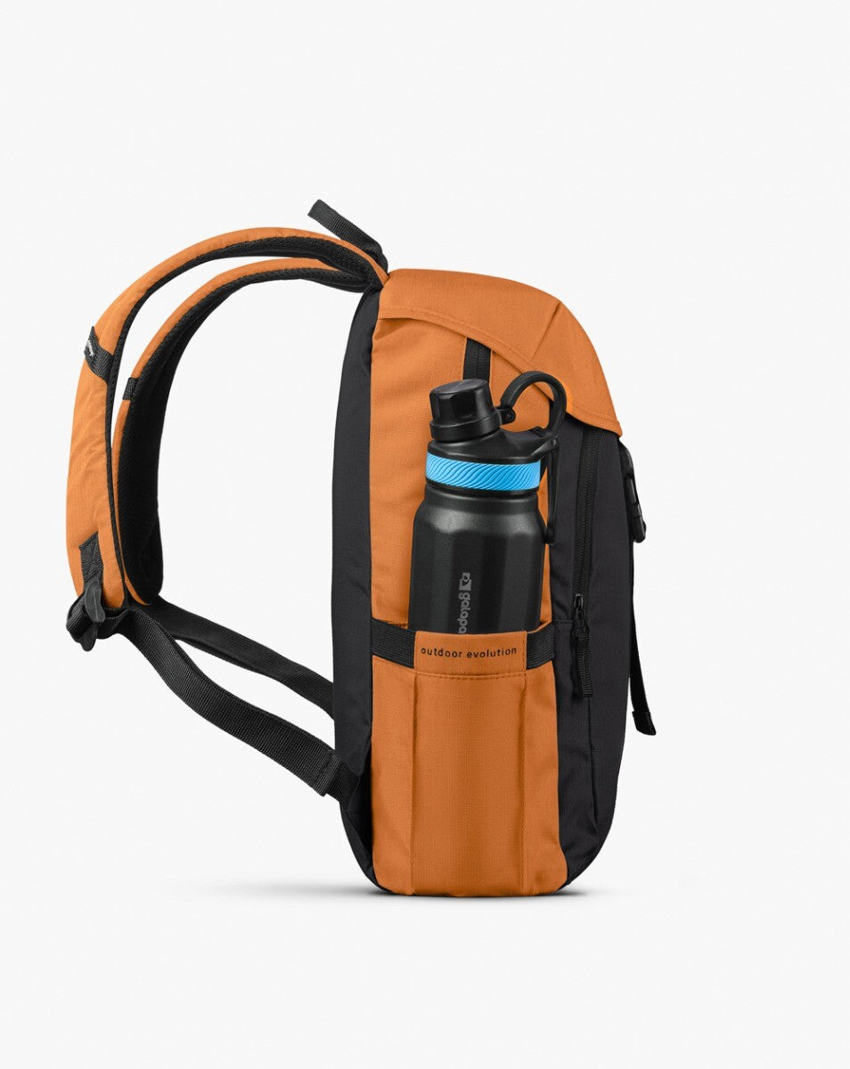 Mochila Gaivota 15L - Preto e Caramelo