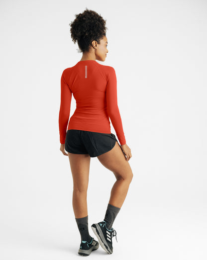 Blusa Segunda Pele UV Vella Feminina - Vermelha - Galapagos Outdoor